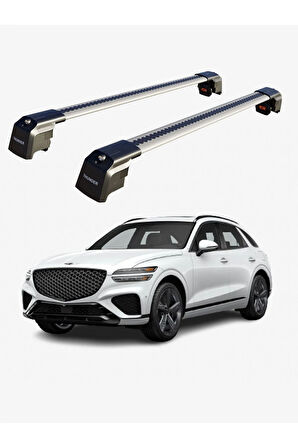 GENESIS GV70 2022-Sonrası TRX2 Thunder Carrier Kilitli Ara Atkı Taşıyıcı Tavan Barı Gri