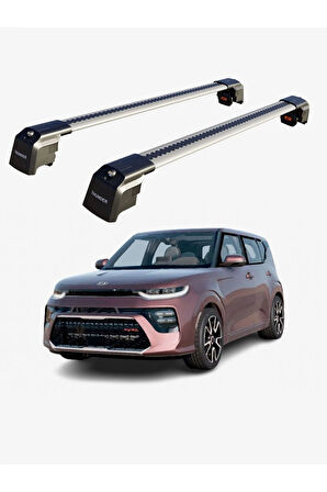 KIA SOUL 2020-Sonrası TRX2 Thunder Carrier Kilitli Ara Atkı Taşıyıcı Tavan Barı Gri