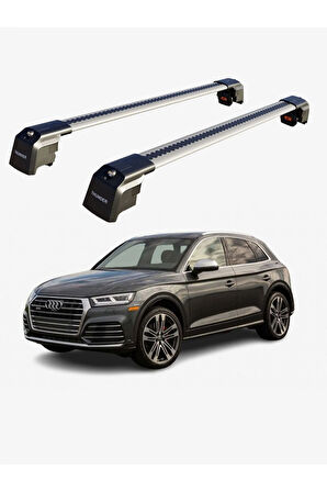 AUDI Q5 2018-Sonrası TRX2 Thunder Carrier Kilitli Ara Atkı Taşıyıcı Tavan Barı Gri