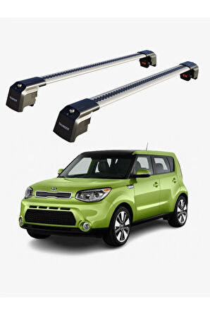 KIA SOUL 2014-2019 TRX2 Thunder Carrier Kilitli Ara Atkı Taşıyıcı Tavan Barı Gri