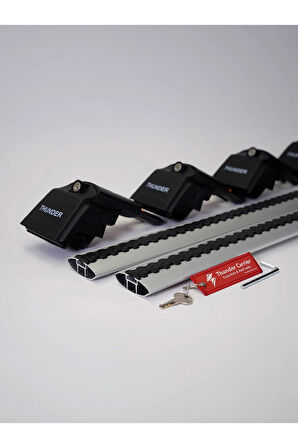 JEEP GRAND CHEROKEE 2011-Sonrası TRX2 Thunder Carrier Kilitli Ara Atkı Taşıyıcı Tavan Barı Gri