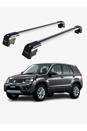 SUZUKI ESCUDO 2015-Sonrası TRX2 Thunder Carrier Kilitli Ara Atkı Taşıyıcı Tavan Barı Gri