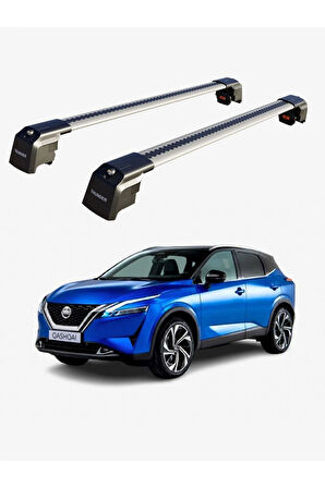 NISSAN QASHQAI 2021-Sonrası TRX2 Thunder Carrier Kilitli Ara Atkı Taşıyıcı Tavan Barı Gri
