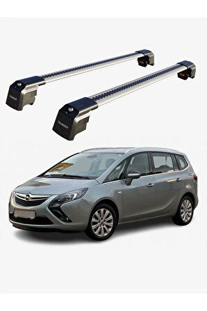 OPEL ZAFIRA FAMILY C 2011-2014 TRX2 Thunder Carrier Kilitli Ara Atkı Taşıyıcı Tavan Barı Gri