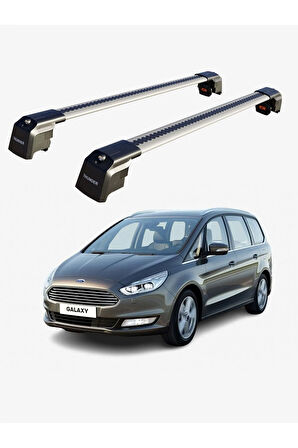 FORD GALAXY 2016-Sonrası TRX2 Thunder Carrier Kilitli Ara Atkı Taşıyıcı Tavan Barı Gri