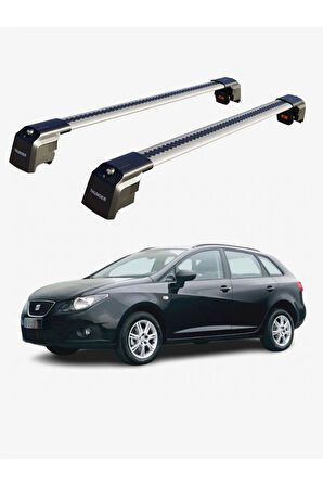 SEAT IBIZA ST 2010-2017 TRX2 Thunder Carrier Kilitli Ara Atkı Taşıyıcı Tavan Barı Gri