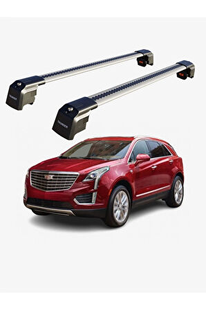 CADILLAC XT5 2016-Sonrası TRX2 Thunder Carrier Kilitli Ara Atkı Taşıyıcı Tavan Barı Gri