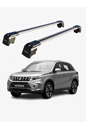 SUZUKI VITARA 2015-Sonrası TRX2 Thunder Carrier Kilitli Ara Atkı Taşıyıcı Tavan Barı Gri