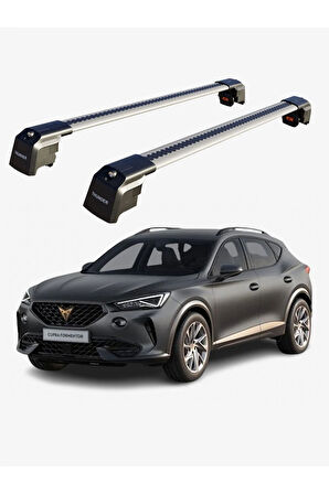 CUPRA FORMENTOR 2020-Sonrası TRX2 Thunder Carrier Kilitli Ara Atkı Taşıyıcı Tavan Barı Gri