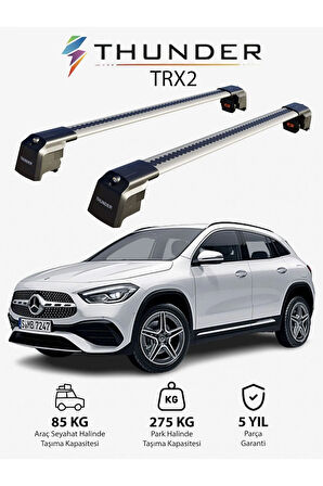 MERCEDES-BENZ GLA-CLASS 2020-Sonrası TRX2 Thunder Carrier Kilitli Ara Atkı Taşıyıcı Tavan Barı Gri