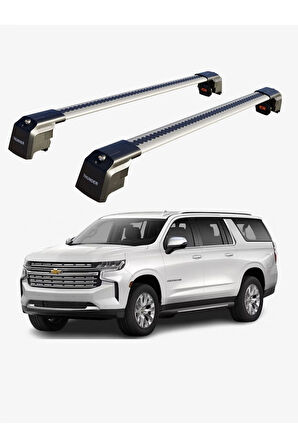 CHEVROLET SUBURBAN 2015-2020 TRX2 Thunder Carrier Kilitli Ara Atkı Taşıyıcı Tavan Barı Gri