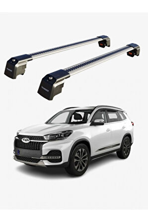 CHERY TIGGO 8 2018-Sonrası TRX2 Thunder Carrier Kilitli Ara Atkı Taşıyıcı Tavan Barı Gri