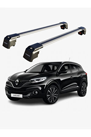 RENAULT KADJAR 2015-2022 TRX2 Thunder Carrier Kilitli Ara Atkı Taşıyıcı Tavan Barı Gri