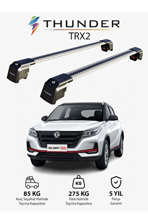 DONGFENG FENGON 500 2020-Sonrası TRX2 Thunder Carrier Kilitli Ara Atkı Taşıyıcı Tavan Barı Gri