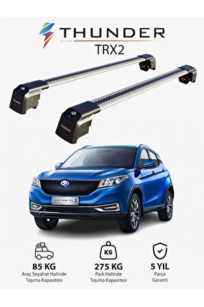 DONGFENG SERES E3 2020-Sonrası TRX2 Thunder Carrier Kilitli Ara Atkı Taşıyıcı Tavan Barı Gri