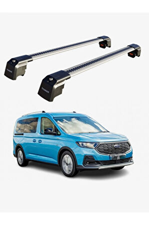 FORD CONNECT 2022-Sonrası TRX2 Thunder Carrier Kilitli Ara Atkı Taşıyıcı Tavan Barı Gri