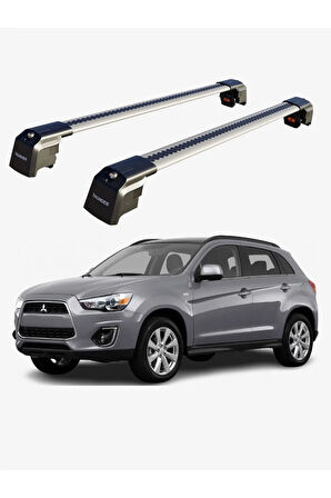MITSUBISHI OUTLANDER 2013-2021 TRX2 Thunder Carrier Kilitli Ara Atkı Taşıyıcı Tavan Barı Gri