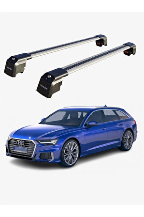 AUDI A6 AVANT 2019-Sonrası TRX2 Thunder Carrier Kilitli Ara Atkı Taşıyıcı Tavan Barı Gri