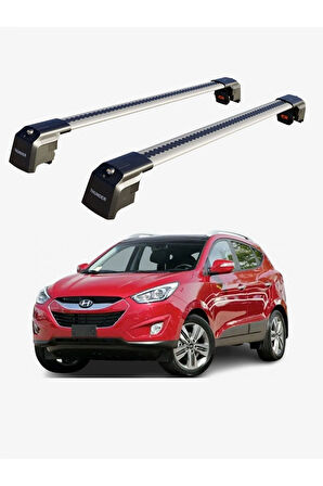 HYUNDAI IX-35 2013-2021 TRX2 Thunder Carrier Kilitli Ara Atkı Taşıyıcı Tavan Barı Siyah