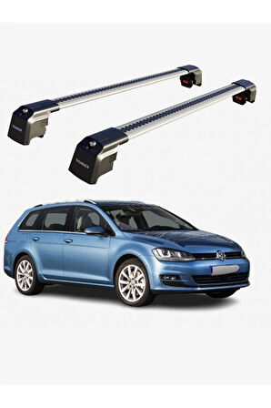 VOLKSWAGEN GOLF VARIANT 2012-Sonrası TRX2 Thunder Carrier Kilitli Ara Atkı Taşıyıcı Tavan Barı Siyah