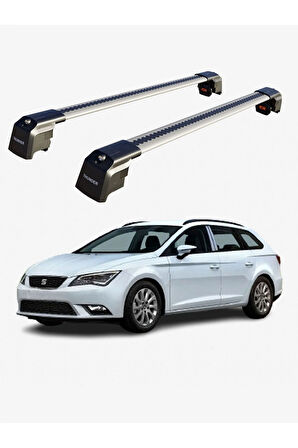 SEAT LEON ST 2013-2020 TRX2 Thunder Carrier Kilitli Ara Atkı Taşıyıcı Tavan Barı Siyah