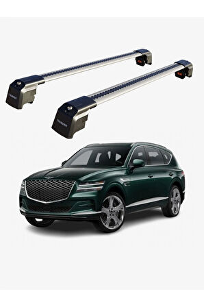 GENESIS GV80 2021-Sonrası TRX2 Thunder Carrier Kilitli Ara Atkı Taşıyıcı Tavan Barı Siyah