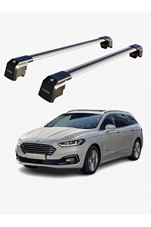 FORD MONDEO ESTATE 2015-Sonrası TRX2 Thunder Carrier Kilitli Ara Atkı Taşıyıcı Tavan Barı Siyah