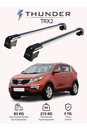 KIA SPORTAGE 2010-2015 TRX2 Thunder Carrier Kilitli Ara Atkı Taşıyıcı Tavan Barı Siyah