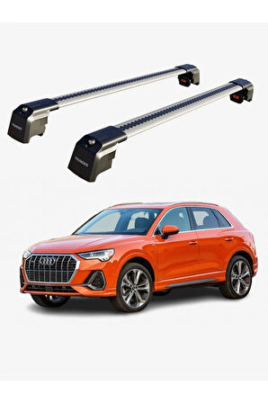 AUDI Q3 2019-Sonrası TRX2 Thunder Carrier Kilitli Ara Atkı Taşıyıcı Tavan Barı Siyah