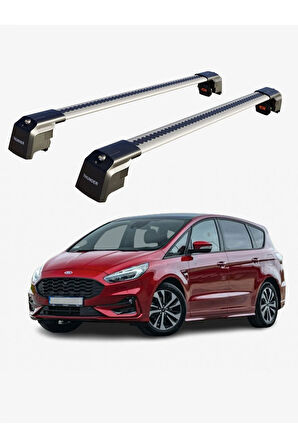 FORD S-MAX 2015-Sonrası TRX2 Thunder Carrier Kilitli Ara Atkı Taşıyıcı Tavan Barı Siyah