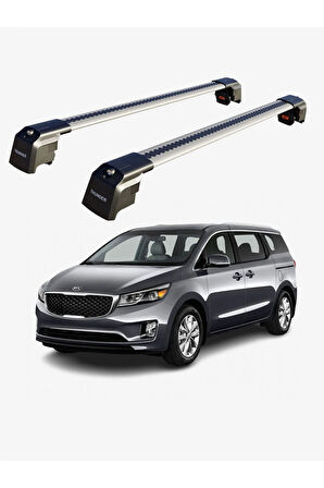 KIA SEDONA 2015-2021 TRX2 Thunder Carrier Kilitli Ara Atkı Taşıyıcı Tavan Barı Siyah