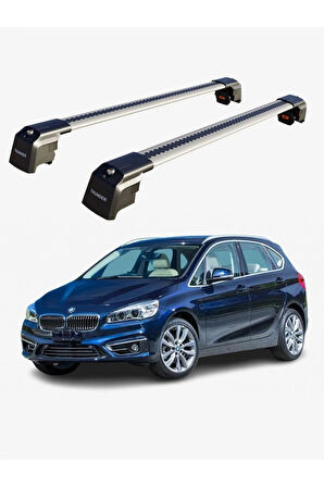 BMW 2 ACTIVE TOURER 2014-Sonrası TRX2 Thunder Carrier Kilitli Ara Atkı Taşıyıcı Tavan Barı Siyah