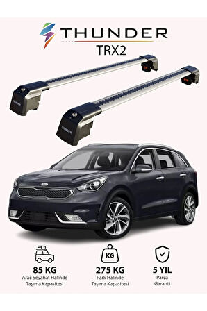 KIA NIRO 2017-2022 TRX2 Thunder Carrier Kilitli Ara Atkı Taşıyıcı Tavan Barı Siyah