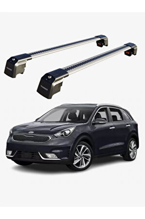 KIA NIRO 2017-2022 TRX2 Thunder Carrier Kilitli Ara Atkı Taşıyıcı Tavan Barı Siyah