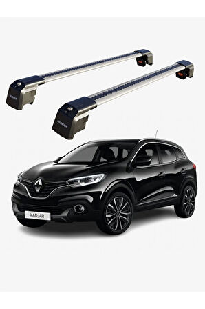 RENAULT KADJAR 2015-2022 TRX2 Thunder Carrier Kilitli Ara Atkı Taşıyıcı Tavan Barı Siyah