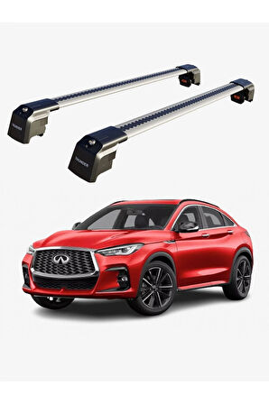 INFINITI QX55 2022-Sonrası TRX2 Thunder Carrier Kilitli Ara Atkı Taşıyıcı Tavan Barı Siyah