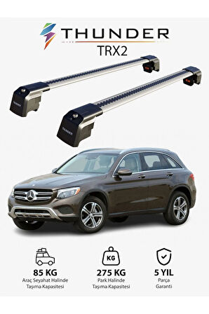 MERCEDES-BENZ GLC-CLASS 2016-2022 TRX2 Thunder Carrier Kilitli Ara Atkı Taşıyıcı Tavan Barı Siyah