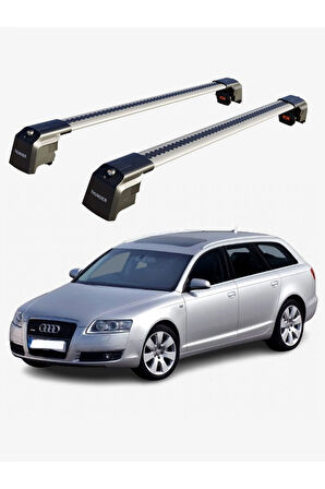 AUDI A6 AVANT 2005-2010 TRX2 Thunder Carrier Kilitli Ara Atkı Taşıyıcı Tavan Barı Siyah