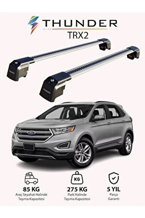 FORD EDGE 2015-Sonrası TRX2 Thunder Carrier Kilitli Ara Atkı Taşıyıcı Tavan Barı Siyah