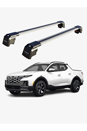 HYUNDAI SANTA CRUZ 2022-Sonrası TRX2 Thunder Carrier Kilitli Ara Atkı Taşıyıcı Tavan Barı Siyah