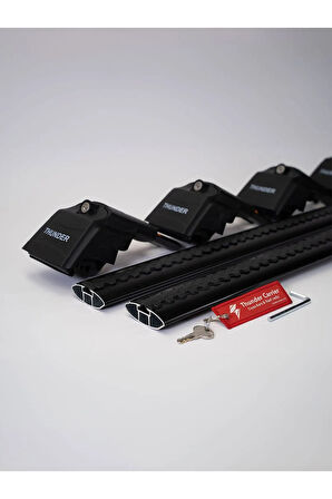 HYUNDAI SANTA CRUZ 2022-Sonrası TRX2 Thunder Carrier Kilitli Ara Atkı Taşıyıcı Tavan Barı Siyah