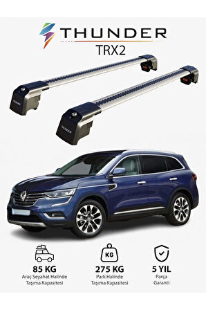 RENAULT KOLEOS 2017-Sonrası TRX2 Thunder Carrier Kilitli Ara Atkı Taşıyıcı Tavan Barı Siyah