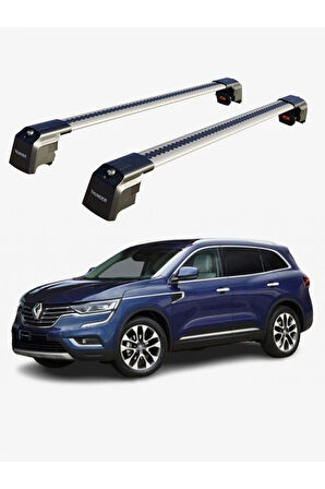 RENAULT KOLEOS 2017-Sonrası TRX2 Thunder Carrier Kilitli Ara Atkı Taşıyıcı Tavan Barı Siyah
