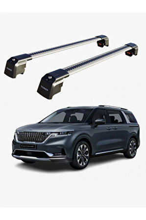 KIA GRAND SEDONA 2015-2021 TRX2 Thunder Carrier Kilitli Ara Atkı Taşıyıcı Tavan Barı Siyah
