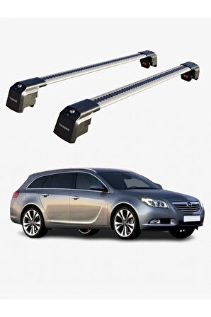 OPEL INSIGNIA SPORT TOURER 2009-2017 TRX2 Thunder Carrier Kilitli Ara Atkı Taşıyıcı Tavan Barı Siyah