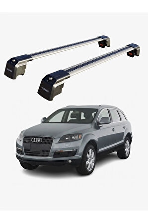 AUDI Q7 2006-2015 TRX2 Thunder Carrier Kilitli Ara Atkı Taşıyıcı Tavan Barı Siyah