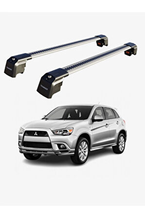 MITSUBISHI OUTLANDER SPORT 2010-2022 TRX2 Thunder Carrier Kilitli Ara Atkı Taşıyıcı Tavan Barı Siyah
