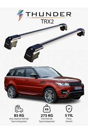 RANGE ROVER SPORT 2014-Sonrası TRX2 Thunder Carrier Kilitli Ara Atkı Taşıyıcı Tavan Barı Siyah