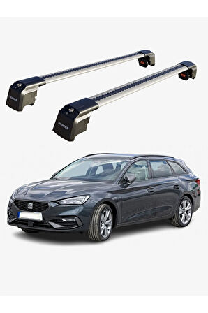 SEAT LEON ST 2021-Sonrası TRX2 Thunder Carrier Kilitli Ara Atkı Taşıyıcı Tavan Barı Siyah