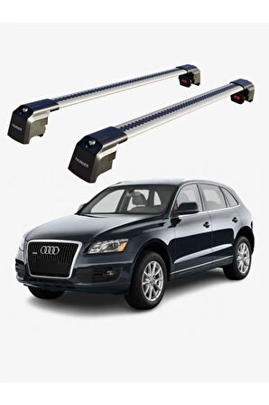 AUDI Q5 2009-2017 TRX2 Thunder Carrier Kilitli Ara Atkı Taşıyıcı Tavan Barı Siyah